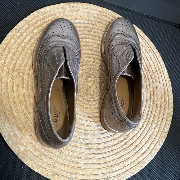 Bass Rose Gold Metallic Oxford Loafer Size 5.5 - Picture 6 of 12